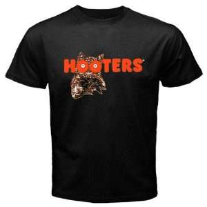  Hooters Restuarant Owl Logo New Black T shirt Size 2XL 