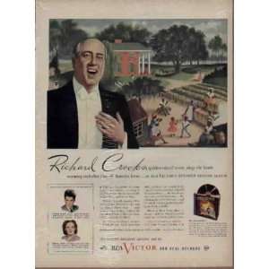 RICHARD CROOKS, golden voiced tenor in RCAs Stephen Foster Album 