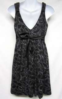 BETSEY JOHNSON Black Gray Silver Swirl Dress P XS NWT  
