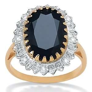  PalmBeach Jewelry Midnight Blue Sapphire & Diamond Accents 
