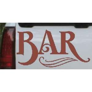 Bar Sign Decal Business Car Window Wall Laptop Decal Sticker    Brown 