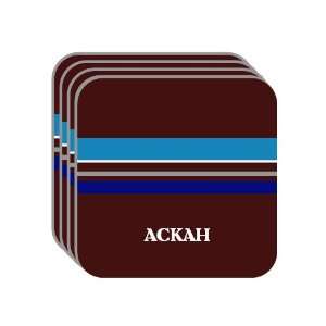 Personal Name Gift   ACKAH Set of 4 Mini Mousepad Coasters (blue 