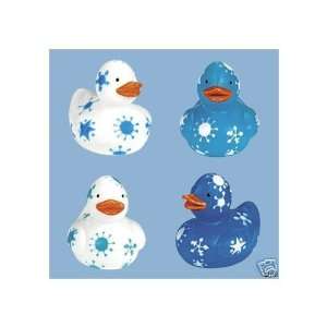 Mini Snowflake Rubber Duckies: Toys & Games