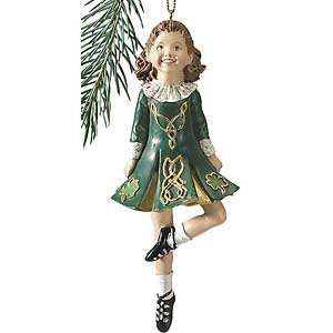  DANCING IRISH GIRL CHRISTMAS ORNAMENT 