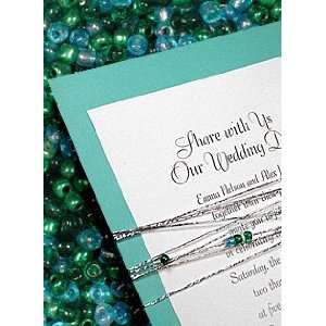  Wedding Invitations Kit Tiffany Blue with Ocean Glass 