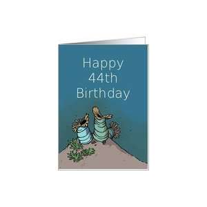  Happy 44th Birthday / Sea Anemone Card Toys & Games