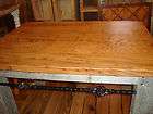 Reclaimed / Antique Chestnut Top Island Work Station Barn Wood Base