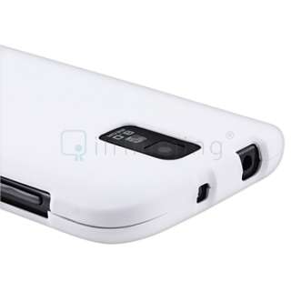7in1 Accessory Black+White Rubber Hard Case For Samsung Galaxy S2 T989 