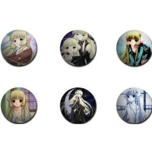  Set of 6 CHOBITS Pinback Button 1.25 Pin / Badge Manga 
