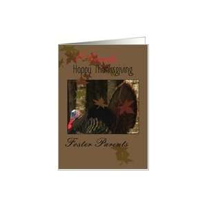   , Foster Parents,Tom Turkey, Fanned Tail Feathers, Maple Leaves Card