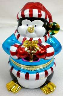 Mr Christmas PENGUIN Animated Porcelain Music Box NEW  