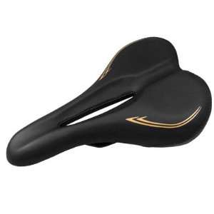 Anatomic Relief Narrow Black Vinyl Leather Road Cylcing Saddle Sports 