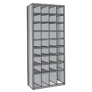  Hallowell Metal Shelving with 36 Bins   Starter Units 