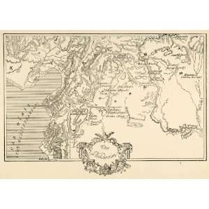   Map Hebrew Euphrates Alasia   Original Halftone Print