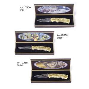  Collection CLSC Wildlife Engraved Handle Hunting Knives 