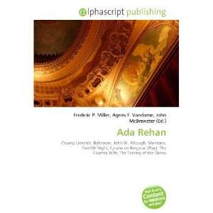  Ada Rehan (9786133723276) Books