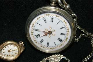 THIS ONE POCKET WATCH IS REAL STERLING YEAR 1900 VERY GOOD RUNNING KEY 