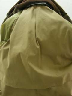 mens insulated trench coat overcoat London Fog brown khaki S 38S 38 