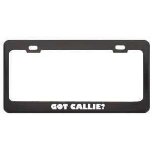 Got Callie? Career Profession Black Metal License Plate Frame Holder 