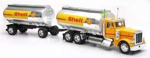 Peterbilt 379 Shell Double Tanker Truck 1/32 Diecast  