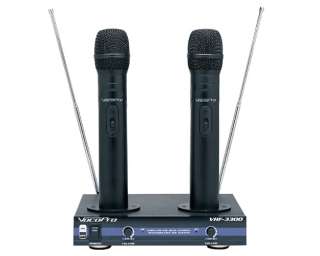 VocoPro VHF 3300 Dual Mic Recharge Wireless Microphone  