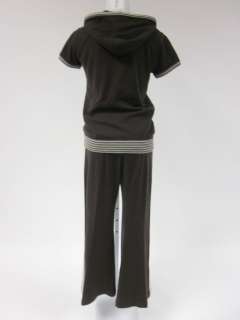AUTH CHANEL Brown Cashmere Knit Track Suit Sz 38 40 O5C  
