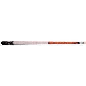 Lucasi Walnut Birds Eye Maple Cue with Mother of Pearl Inlays L E9 