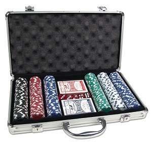   : Deluxe 300 Piece Poker Game Set with Dice, Cards: Sports & Outdoors