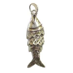  Sterling Silver Wiggling Fish Pendant Jewelry
