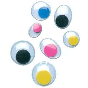  Colored Wiggle Eyes   Assorted, Assorted, Round/ Oval 