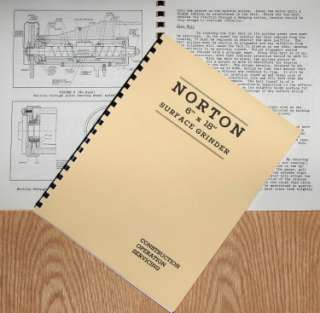 NORTON 6x18 Older Surface Grinder Parts Manual  