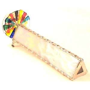  Christmas Gift Ideas Wife, White Fused Wheel stained glass 