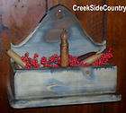 Primitive Wood French Bread Breadboard Candle Holder