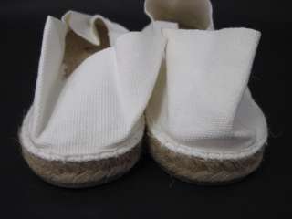 ESPADRILLES ETC White Canvas Carmen Loafers Flats Shoes  