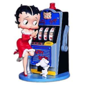  Betty Boop Posing Next to The Casino Slot With Her Dog 