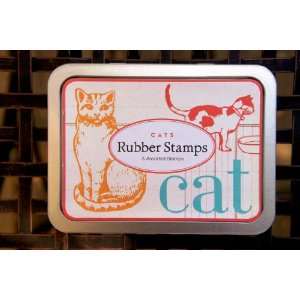    Cats Rubber Stamp Set (3 stamps) by Cavallini