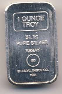 USVI Anaheim Metal Co. Silver .999+ Argent Plata Ag Bar Super Rare 