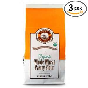 Giustos Whole Wheat Pastry Flour, 5 Pounds (Pack of 3)  
