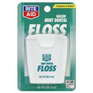  Rite Aid Dental Floss, Waxed, Mint, 1 yd: Health 