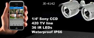 4CH H.264 Net DVR Sony CCD Camera Home Security System  