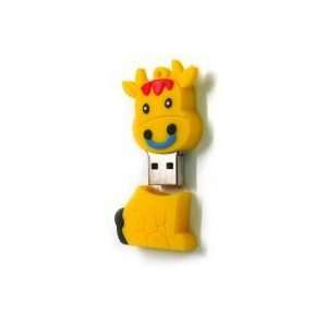  8GB Cow Cartoon USB Flash Drive Yellow: Electronics