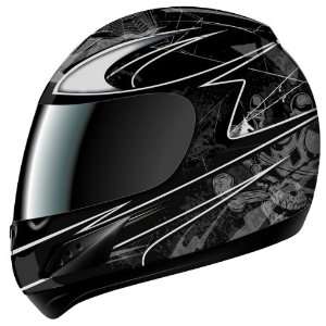  CKX Black/White RR601 Black Widow Helmet Sports 