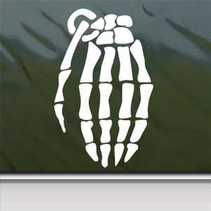  Grenade White Sticker Snowboard Glove Laptop Vinyl Window White 