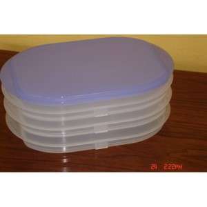 Tupperware Doghouse Hot Dog Keeper Blue 4299 NEW  