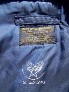   Rare 1950s Blue Flight Jacket 43rd Troop Carrier Patch Used  