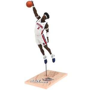  Ben Wallace Detroit Pistons White Uniform With Afro Chase 