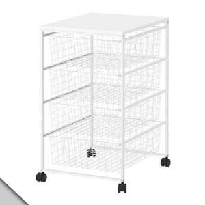   IKEA   ANTONIUS Frame, wire basket and desk top, white (Set J): Home