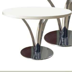    Lily End Table in High Gloss White Lacquer: Furniture & Decor