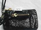 COACH POPPY BLACK SEQUIN SMALL WRISTLET ~ SPECIAL OCCASION