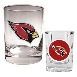  Arizona Cardinals NFL Rocks Glass & Shot Glass Set 